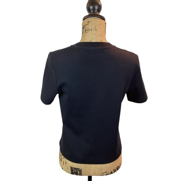 COS Womens Small Short Sleeve T-Shirt Black 100% Cotton - Picture 4 of 9